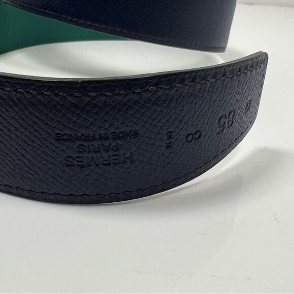 Hermes Reversible H Belt Blue And Green Size 85 Silver Buckle 30mm main image 7